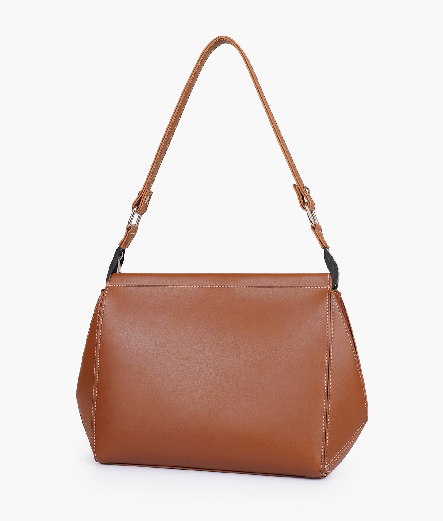 Brown suede trio twist handbag