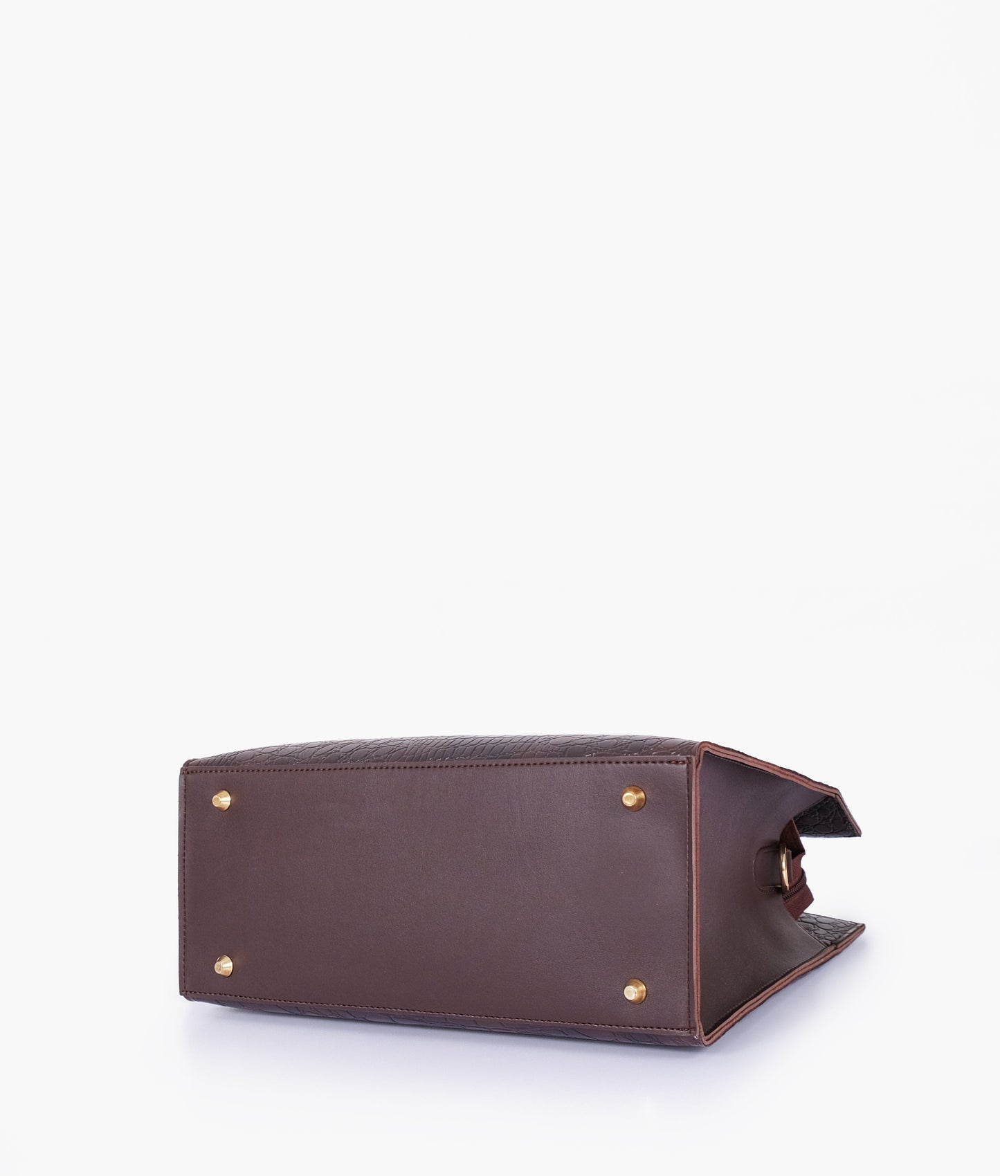 Dark purple crocodile vintage handbag