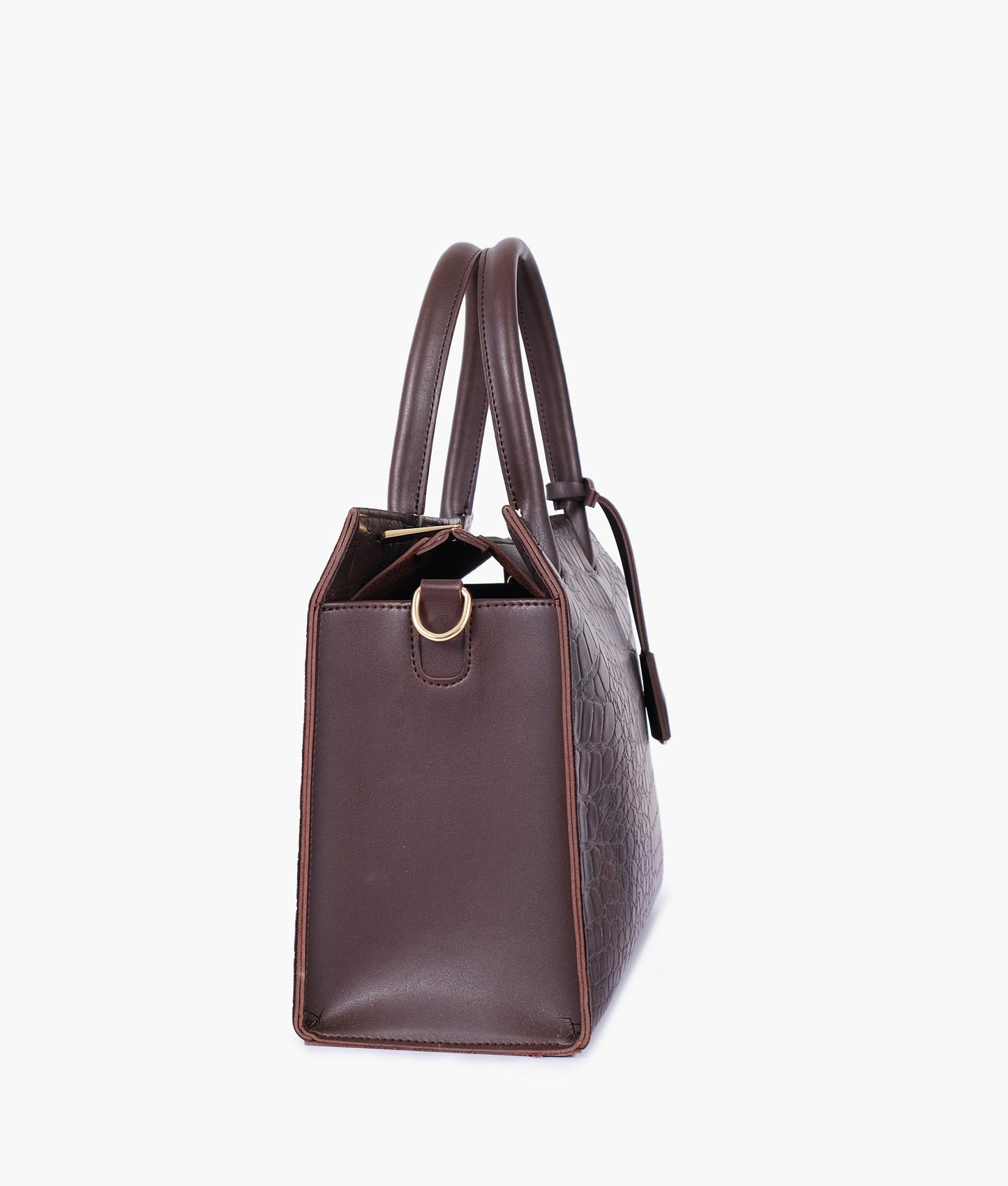 Dark purple crocodile vintage handbag