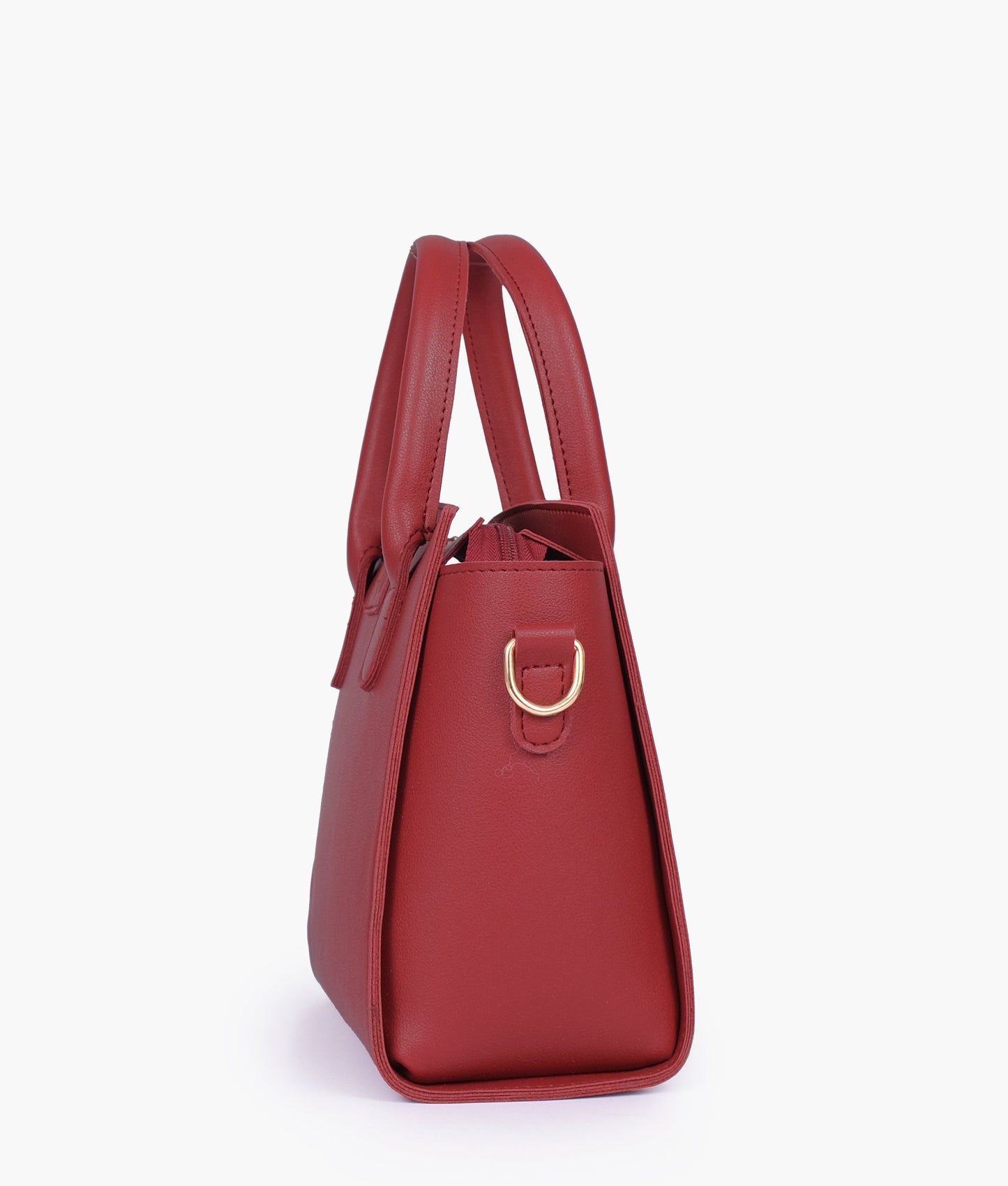Red top-handle mini handbag