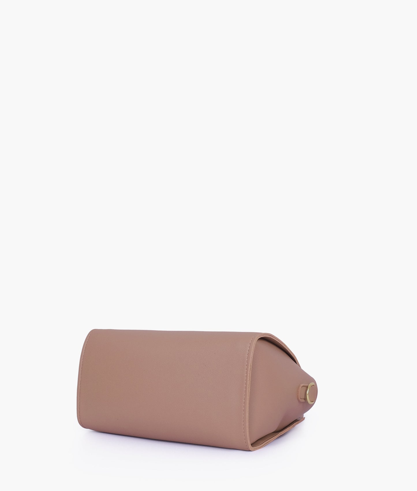 Brown top-handle mini handbag