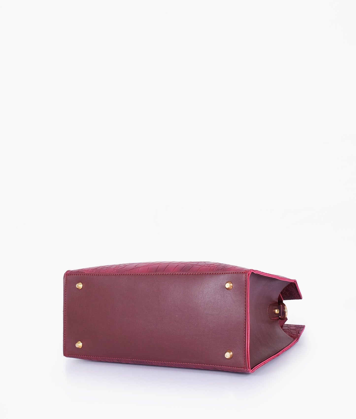 Red crocodile vintage handbag