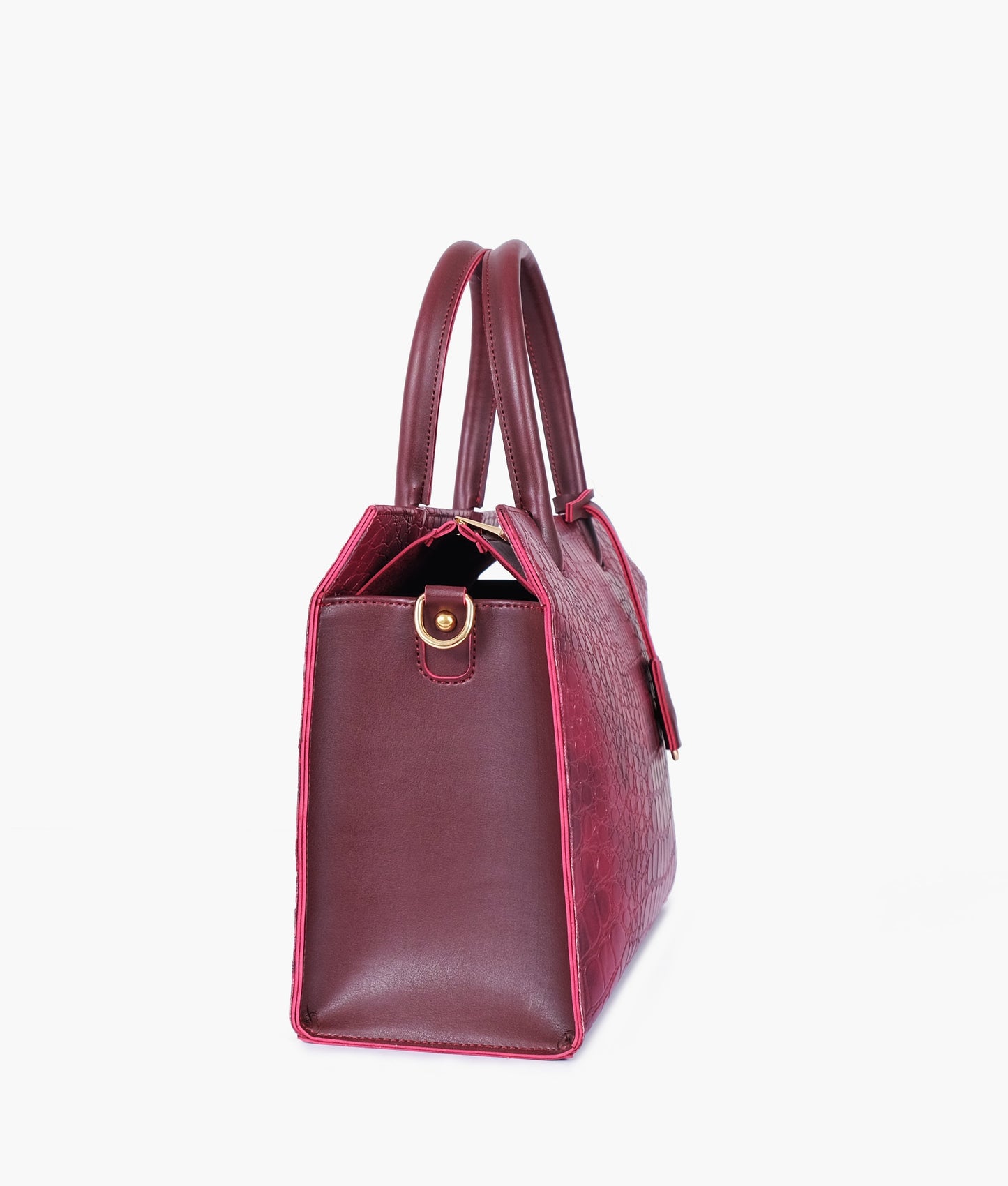 Red crocodile vintage handbag
