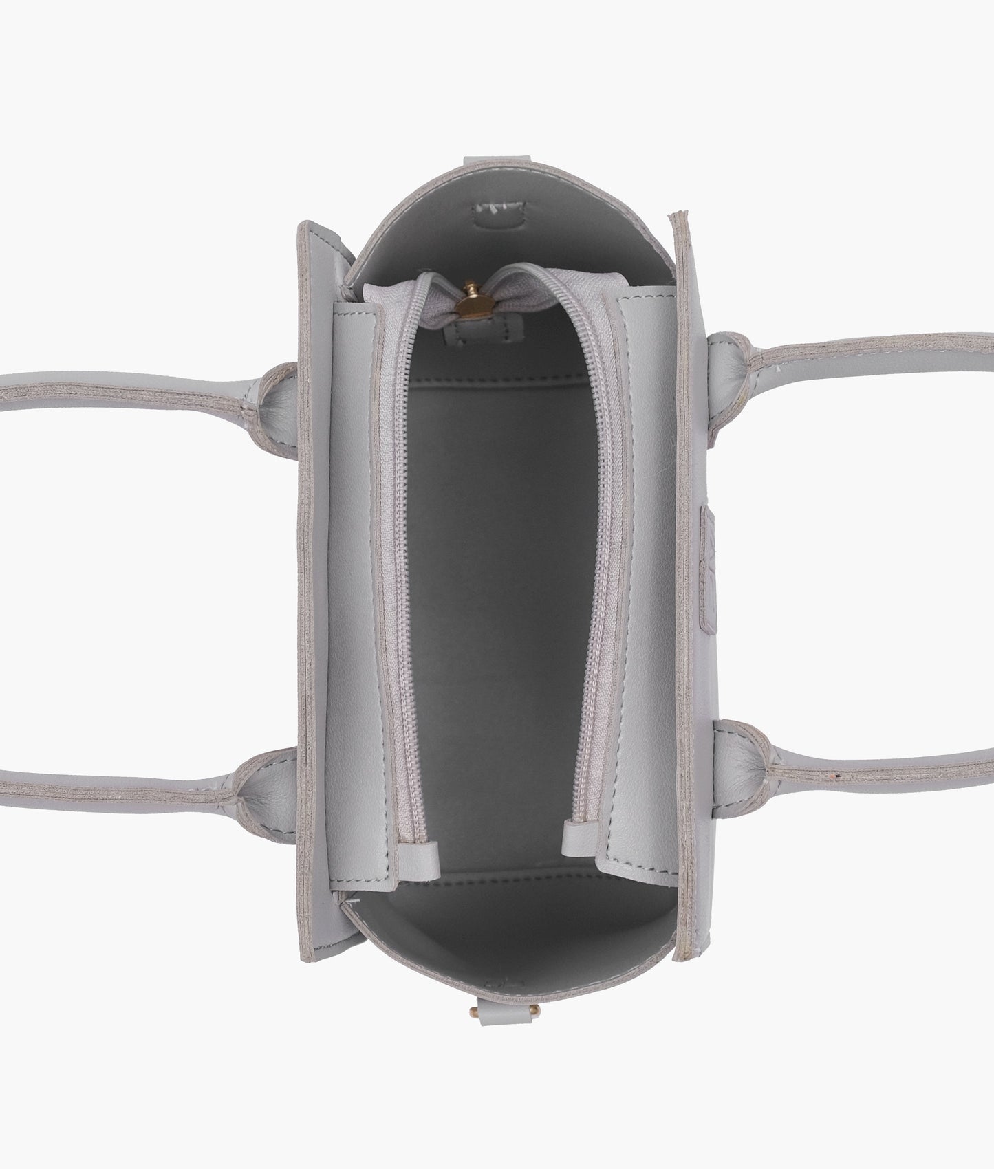 Grey top-handle mini handbag