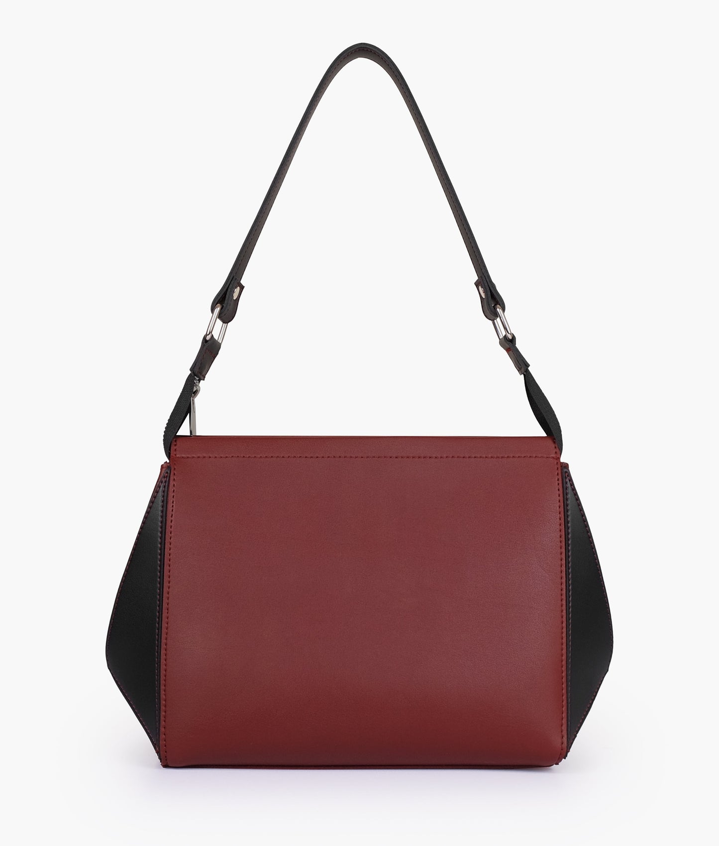 Red and black trio twist handbag