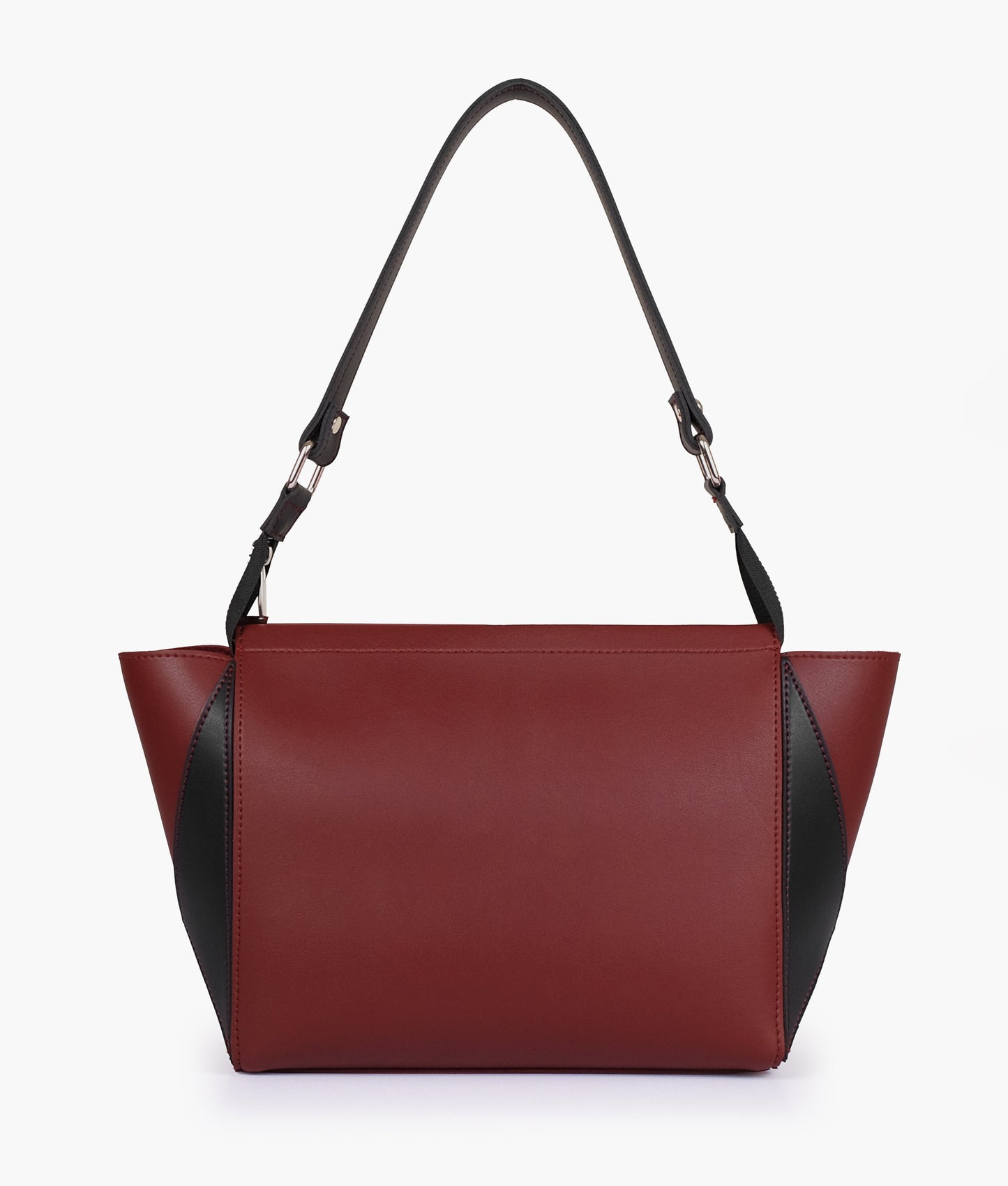 Red and black trio twist handbag