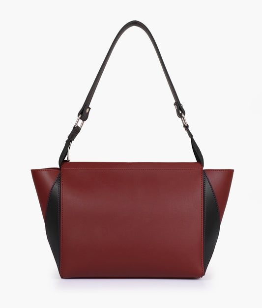 Red and black trio twist handbag