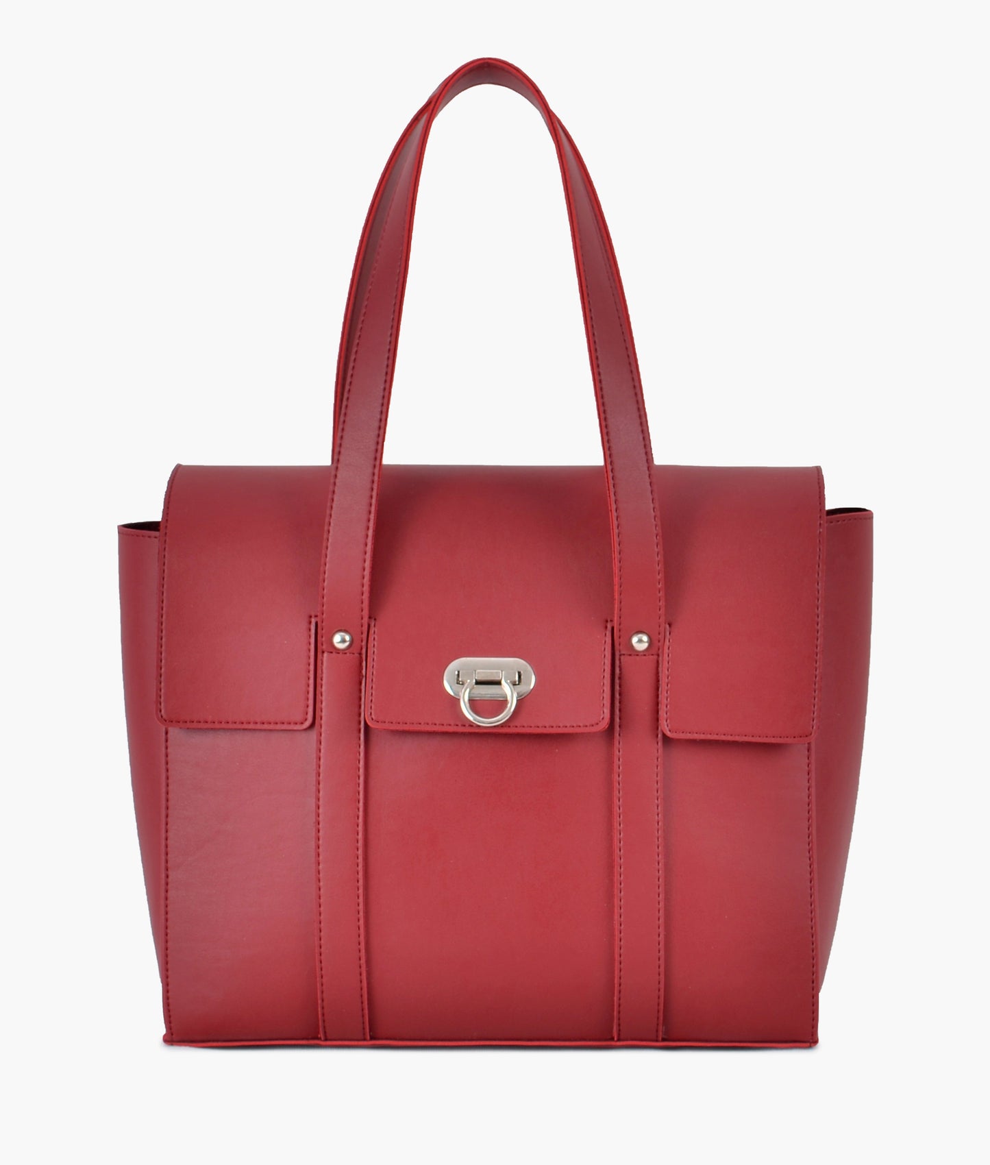 Red carry-all satchel bag