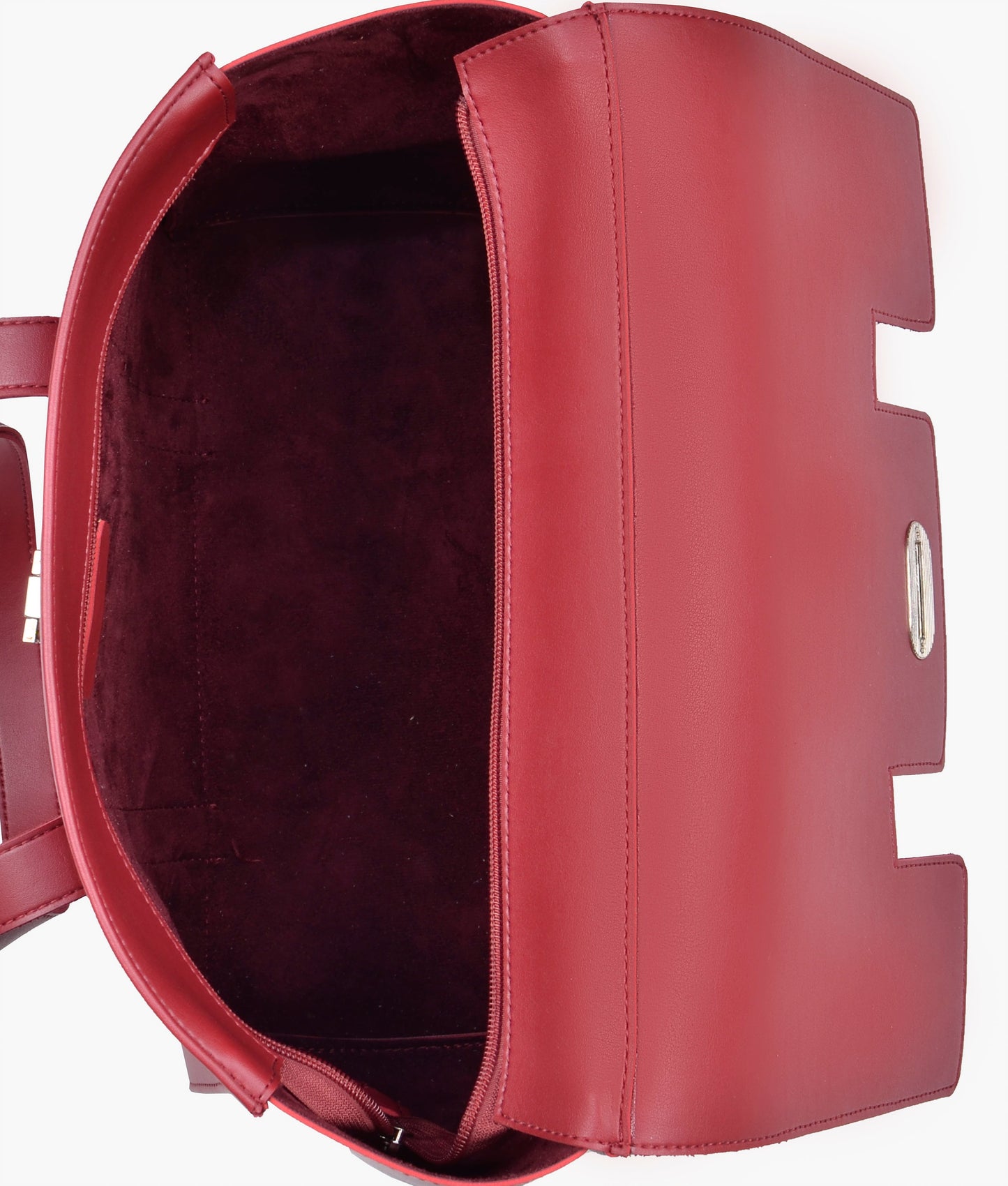 Red carry-all satchel bag