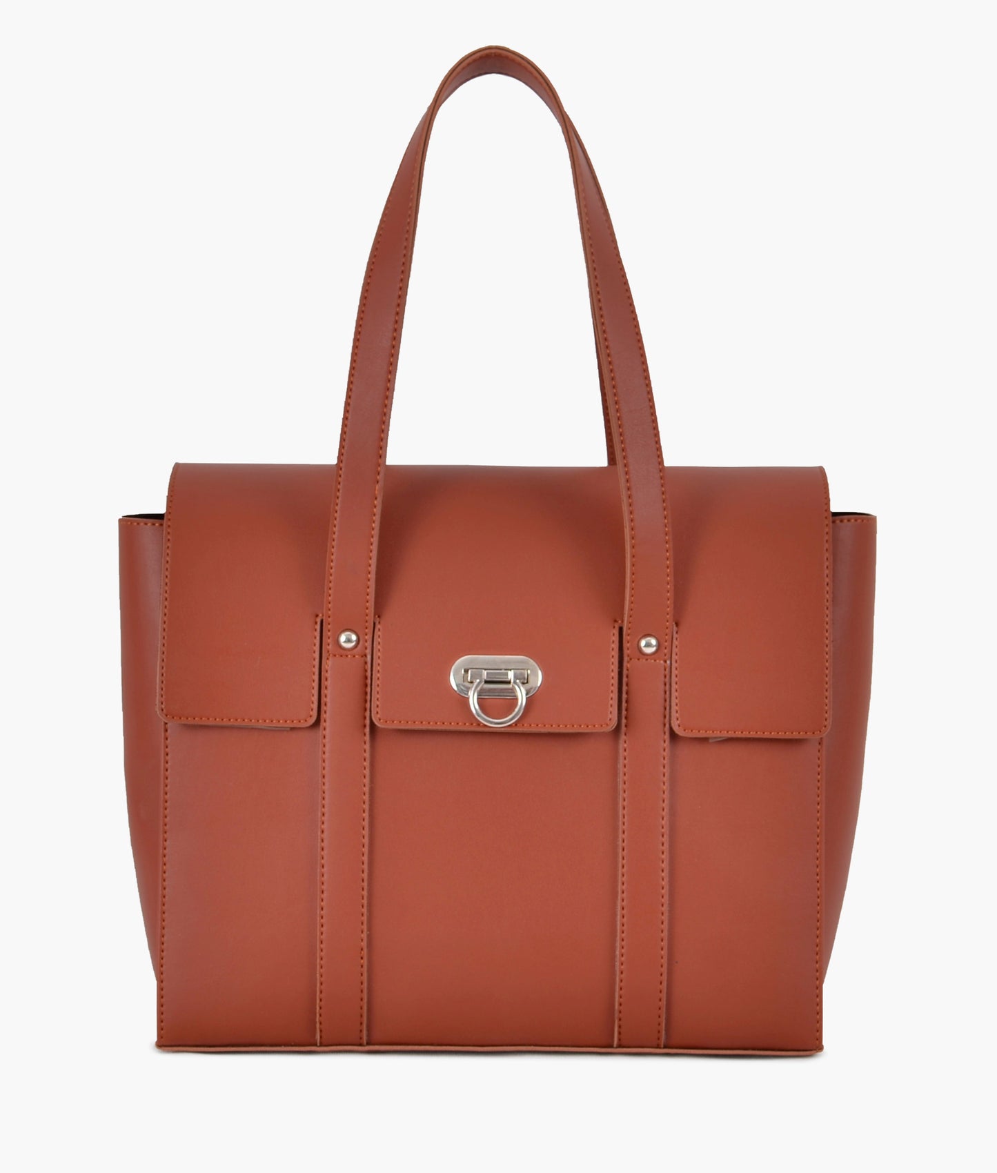 Rust carry-all satchel bag