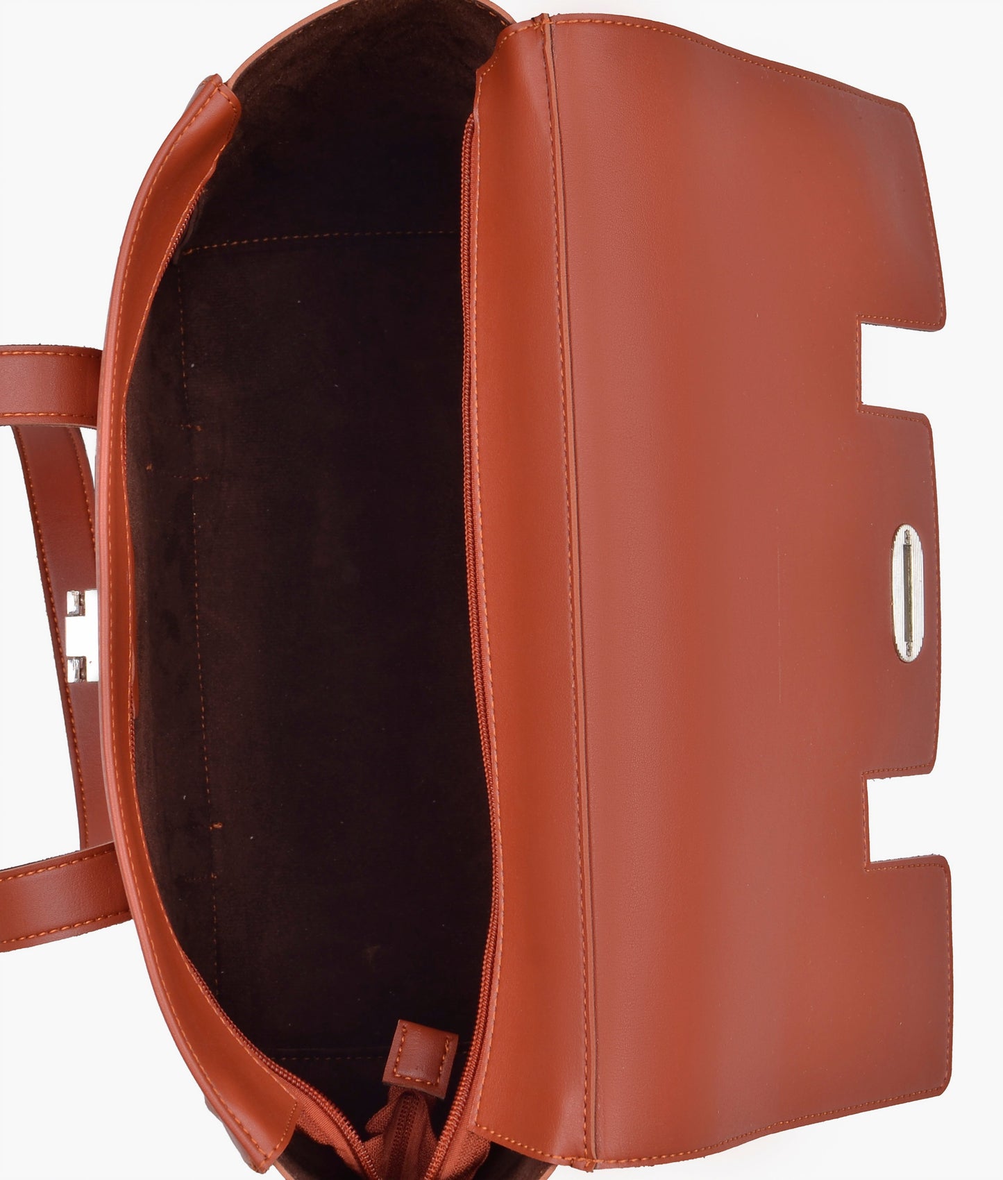 Rust carry-all satchel bag