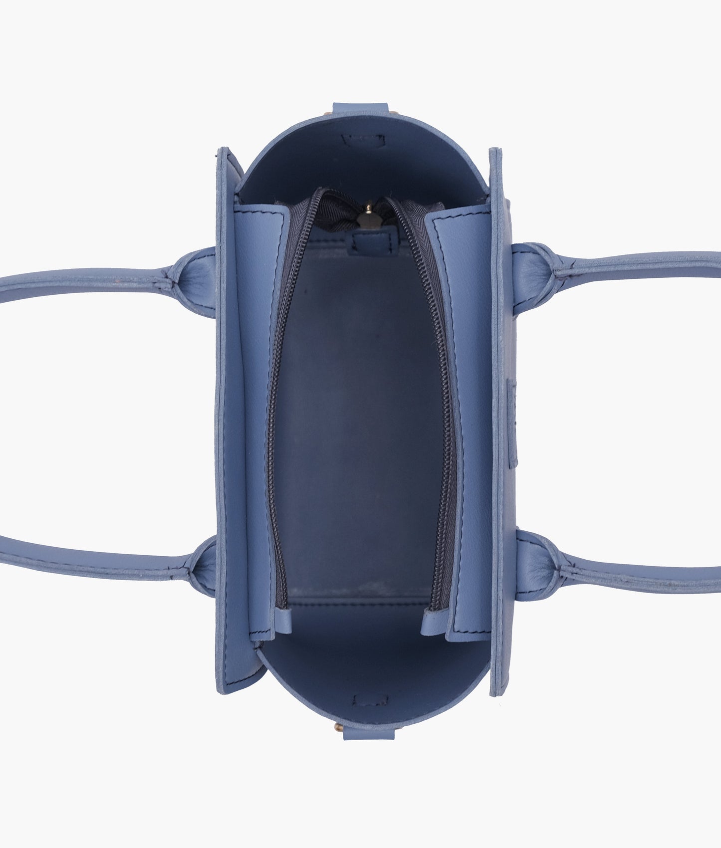 Sky blue top-handle mini handbag